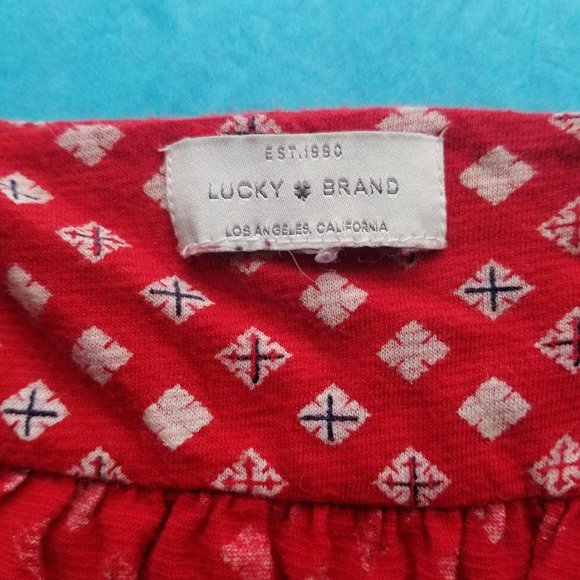 Lucky Brand / M / Red Boho Blouse - Picture 2 of 3